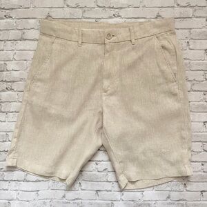 Porter & Ash Men's Linen Classic Tan Shorts